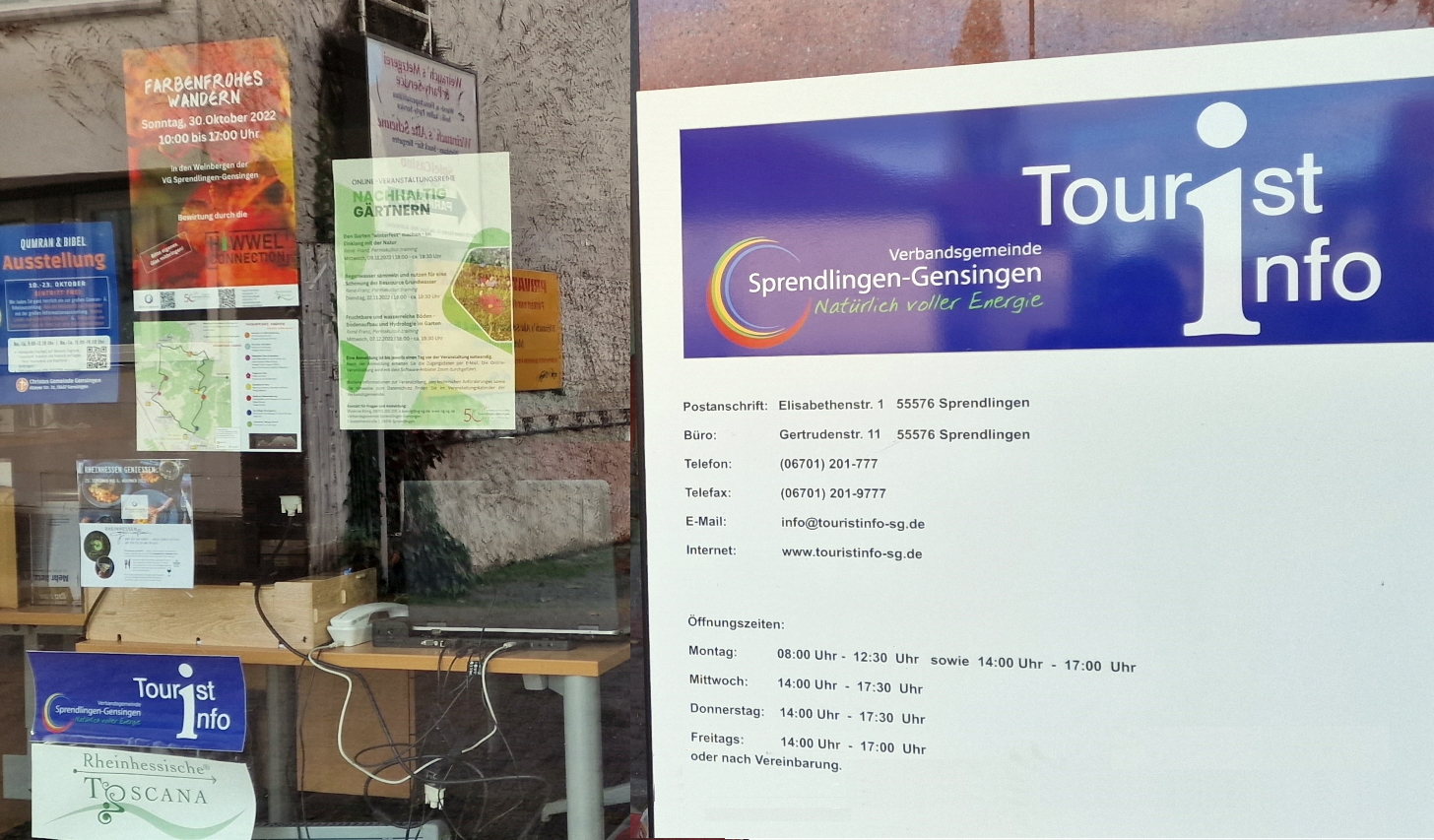 Tourist Information der VG Sprendlingen-Gensingen