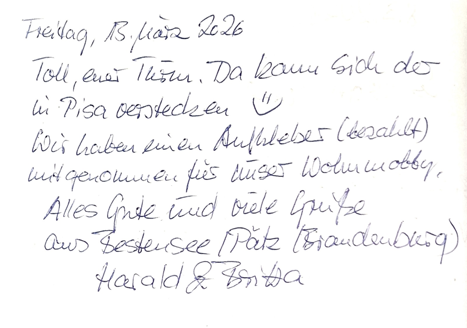Gästebuch Schiefer Turm Gau-Weinheim